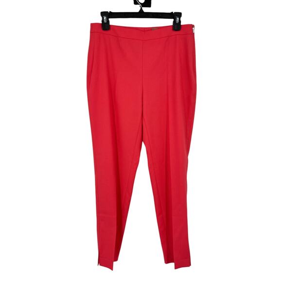 BOSS Hugo Boss pants Tiluna slim side zip trousers orange size 6 - Picture 2 of 6